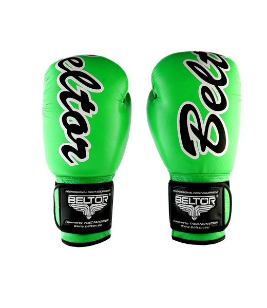 BELTOR RĘKAWICE BOKSERSKIE / BOXING GLOVES "VICTOUS" 14oz - green neon/zielony neon B1085