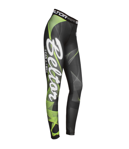 BELTOR BW LEGGINSY DAMSKIE / LADIES LEGGINGS "I CAN AND I WILL" M czarny/black B0697 *