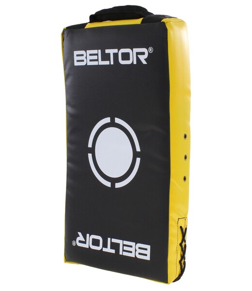 BELTOR TARCZA PROFILOWANA / CURVED TRAINING SHIELD "OOKAMI" "M" SOFT PRO SERIES czarny-żółty/black-yellow 50x29x12cm  B1896