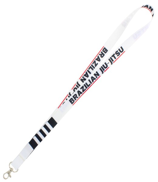 BELTOR BJJ SMYCZ / KEY HOLDER "BRAZILIAN JIU-JITSU" biały - white pas do BJJ szer. 2cm B3169 *