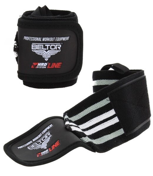 BELTOR HRD SYSTEM USZTYWNIACZE NADGARSTKA PAS EASY FIT czarny/biały- black/white H0200