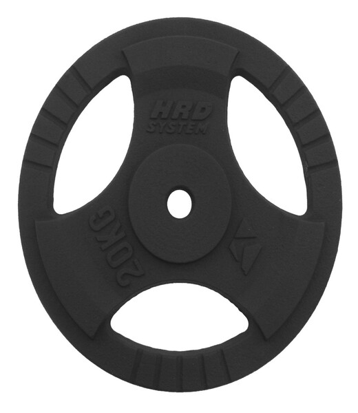 BELTOR HRD SYSTEM LINE OBCIĄŻENIE ŻELIWNE CZARNE Z UCHWYTAMI 20kg/29mm H0015
