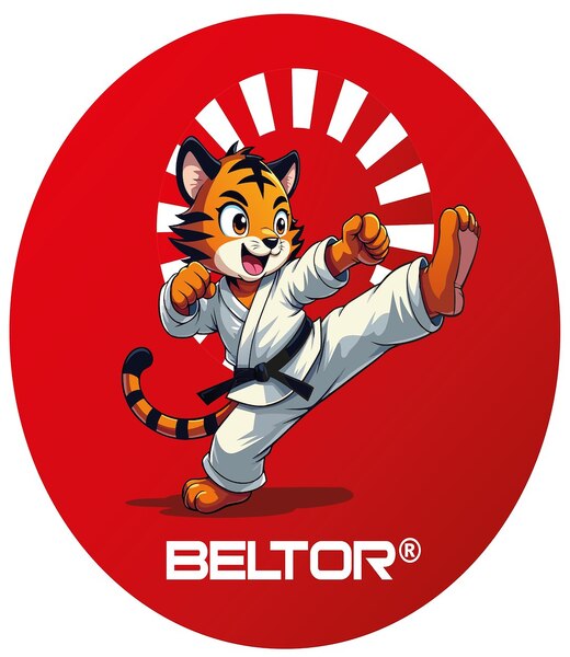 BELTOR KARATE MAGNES / KARATE MAGNET "TIGER KICK" 60x60mm B4006