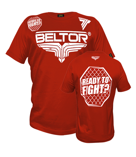 BELTOR BW T-SHIRT "OCTAGON" czerwony/red     S  B0538 *