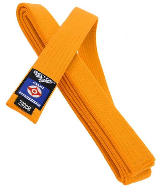 BELTOR KARATE BELT KYOKUSHINKAI / PAS orange/pomarańczowy 280cm B1477
