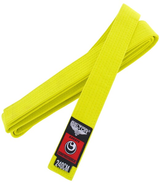 BELTOR KARATE BELT SHINKYOKUSHINKAI / PAS yellow/żółty 240cm B2447