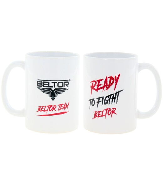 BELTOR KUBEK / MUG "BELTOR TEAM READY TO FIGHT" biały - white B3265