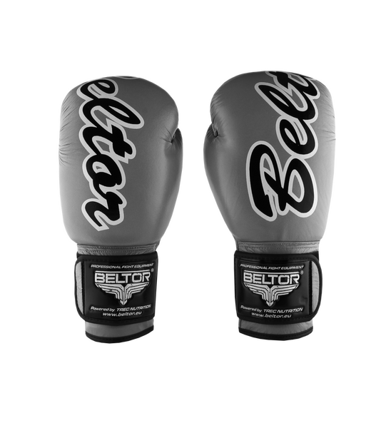 BELTOR RĘKAWICE BOKSERSKIE / BOXING GLOVES "VICTOUS" 14oz - grey/szary B1115
