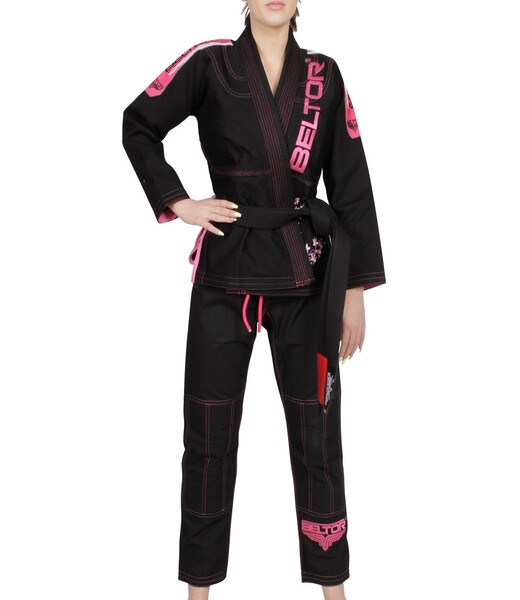 BELTOR BJJ GI / KIMONO LADIES black/pink - czarny/różowy A1 B1153 *