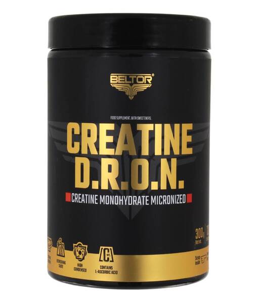 BELTOR DRON CREATINE MONOHYDRATE MICRONIZED 300 g. Kiwi fruit / Owoc kiwi B1797 *
