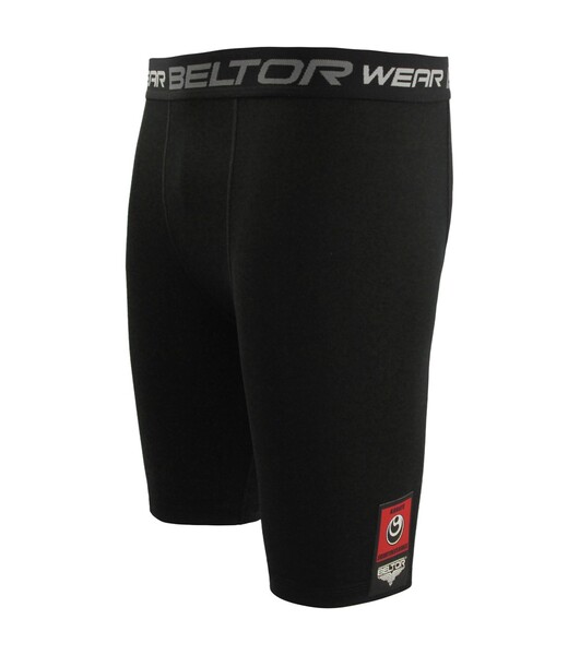 BELTOR KARATE BW SHORTS / SPODENKI OBCISŁE ''SHINKYOKUSHINKAI PRO" czarny/black M B1925 *