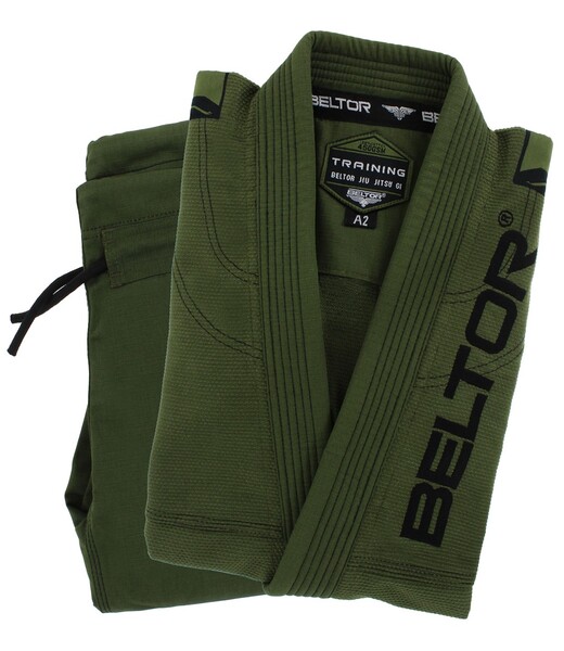 BELTOR BJJ GI / KIMONO "TRAINING" GI 450 GSM green/zielony A2 B2409