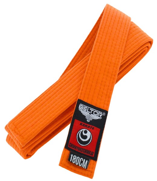 BELTOR KARATE BELT SHINKYOKUSHINKAI / PAS orange/pomarańczowy 180cm B3081