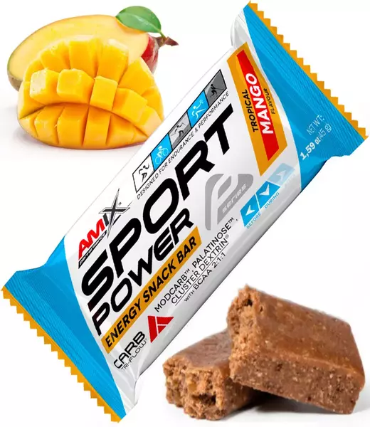 AMIX BATON SPORT POWER BAR 45 g. TROPICAL MANGO ( op. 20 szt. )