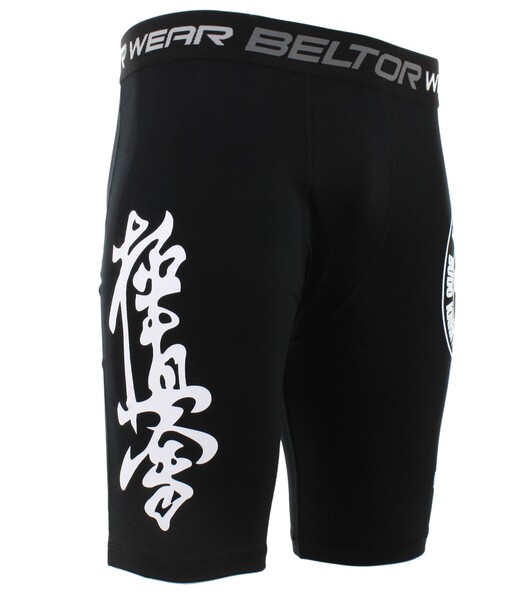 BELTOR KARATE BW SHORTS / SPODENKI OBCISŁE "KYOKUSHINKAI 01" czarny/black    S B1640 *