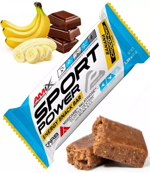 AMIX BATON SPORT POWER BAR 45 g. BANANA CHOCO CHIP ( op. 20 szt. )