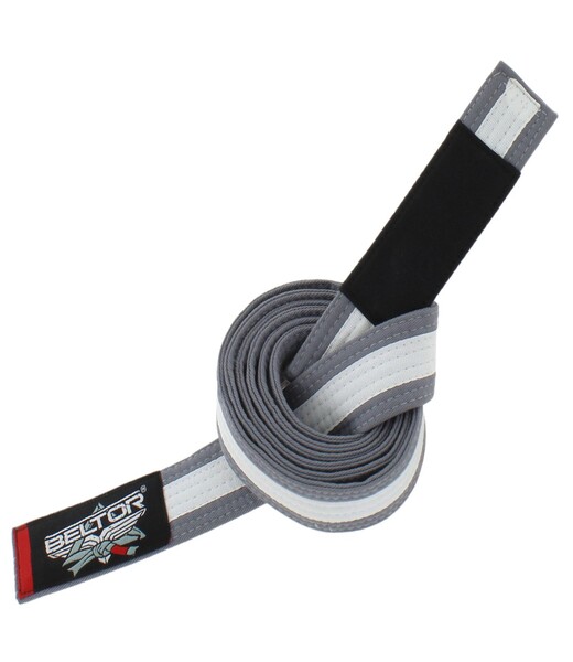 BELTOR BJJ GI BELT / PAS - JUNIOR / DLA DZIECI             grey/white - szary/biały M0 B1359