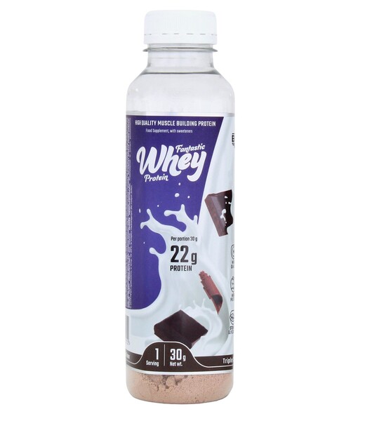 BELTOR FANTASTIC WHEY PROTEIN 30 g. (PET PL-EN) Triple chocolate / Potrójna czekolada B1579