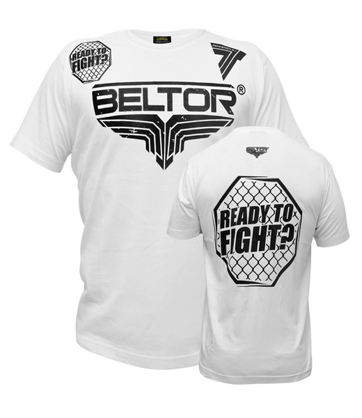 BELTOR BW T-SHIRT "OCTAGON" biały/white S B0358 *
