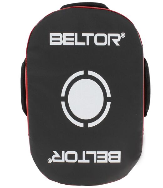 BELTOR TARCZA OWALNA / OVAL SHIELD "X-ROUND" 44x35x11cm - czarno-czerwona/black-red B2146