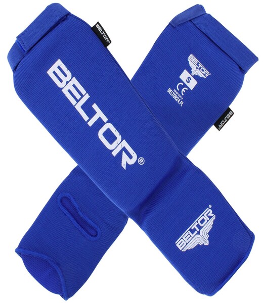 BELTOR OCHRANIACZE GOLENI I ŚRÓDSTOPIA / SHIN INSTEP GUARDS "DEFENDER" niebieski/blue S B1915