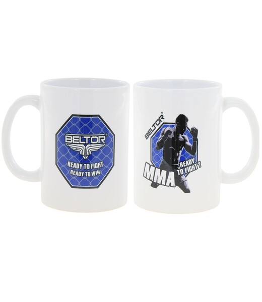 BELTOR MMA KUBEK / MUG "MMA CAGE" biały - white B3264