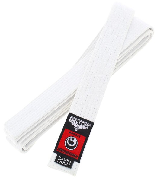 BELTOR KARATE BELT SHINKYOKUSHINKAI / PAS white/biały 180cm B3080
