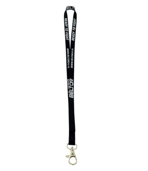 BELTOR SMYCZ Z RYBKĄ / KEY HOLDER "WHISTLE" 10mm - czarny/black B2164