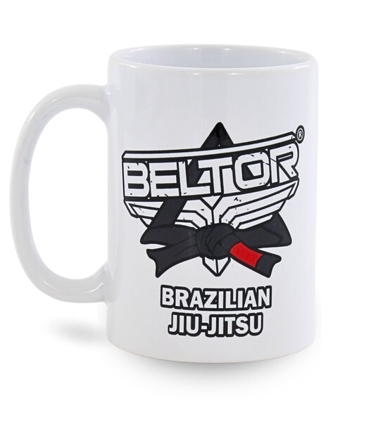 BELTOR BJJ KUBEK / MUG "BJJ 01" biały - white B3163