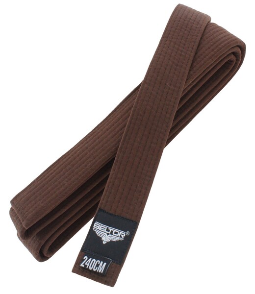 BELTOR BELT / PAS DO KIMONA "OBI" PREMIUM brown/brązowy 240cm B3064