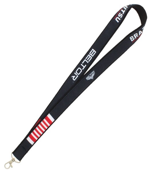 BELTOR BJJ SMYCZ / KEY HOLDER PREMIUM "BRAZILIAN JIU-JITSU" czarny - black pas do BJJ z czarnym podszyciem! szer. 2,5cm  B3176 *