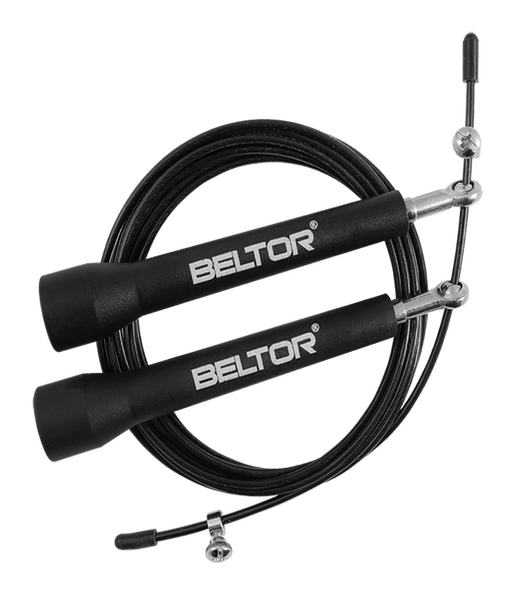 BELTOR SKAKANKA SPEED - PVC / PVC SPEED ROPE "360 BEARING" - czarny/black 300cm B0524