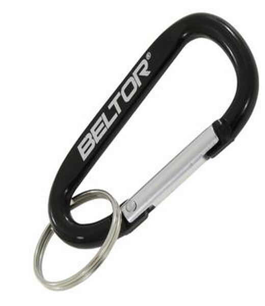 BELTOR BRELOK METALOWY KARABIŃCZYK 6x3x0,5 cm czarny/black B2172
