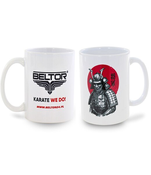 BELTOR KARATE KUBEK / MUG "LEGENDARNY SHOGUN" biały - white B3932
