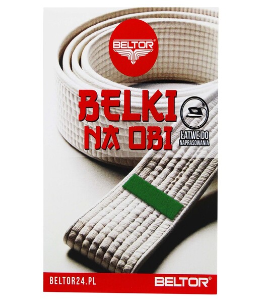 BELTOR BELKA PAGON NA PAS DO KIMONA "KYU OBI" zielony - green 10x35mm  B2628