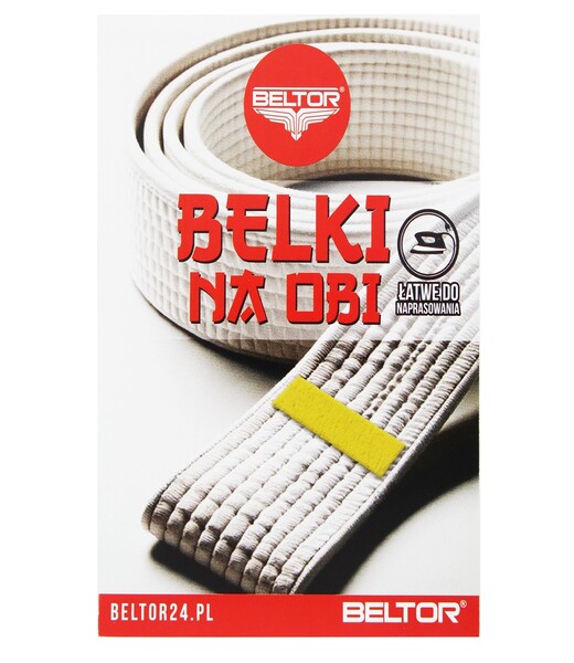 BELTOR BELKA PAGON NA PAS DO KIMONA "KYU OBI" żółty - yellow 10x35mm B2631