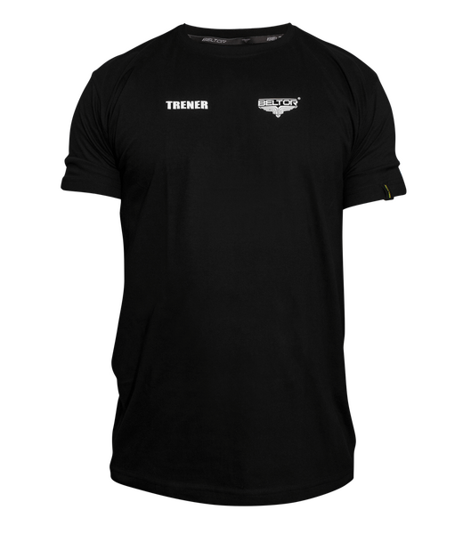 BELTOR BW T-SHIRT SLIM "TRENER" czarny/black XL B0919 *
