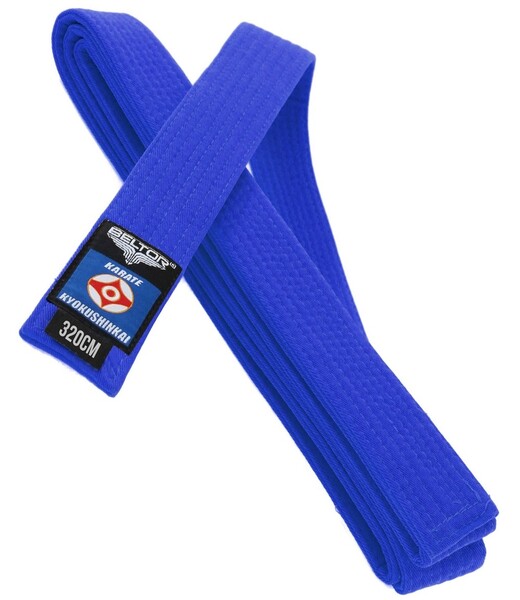 BELTOR KARATE BELT KYOKUSHINKAI / PAS blue/niebieski 320cm B1486