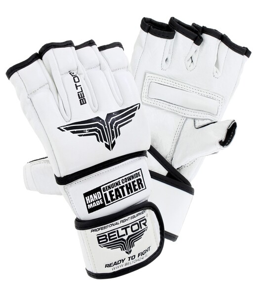 BELTOR RĘKAWICE MMA / MMA GLOVES "COMBAT" biały/white M B2663