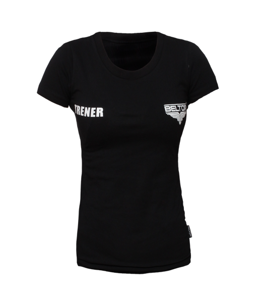 BELTOR BW T-SHIRT LADIES SLIM "TRENER" czarny/black S B1125 *
