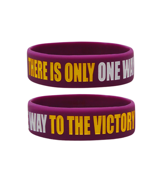 BELTOR OPASKA SILIKONOWA / WRISTBAND "THERE IS ONLY ONE WAY TO THE VICTORY" - fiolet/purple 20cmx1,7cm One Size  B0333 *