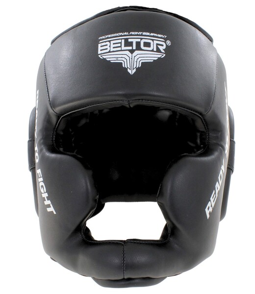 BELTOR KASK SPARINGOWY / SPARRING HEAD GUARD "GUARDIAN" czarny/biały - black/white S B2158