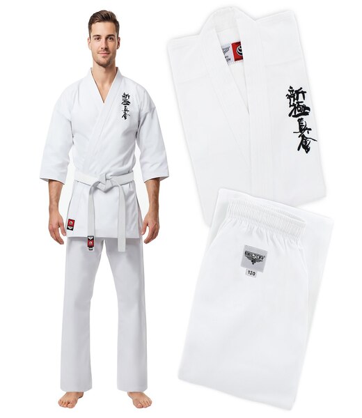 BELTOR KARATE KIMONO / KARATE GI "SENPAI - Shinkyokushinkai" white/biały 10oz 140cm B2351