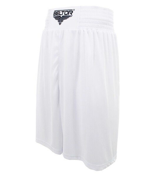 BELTOR BW SPODENKI BOKSERSKIE TRENINGOWE / BOXING SHORTS "PUNCHER" HAFT  biały/white  XXL  B2814 *