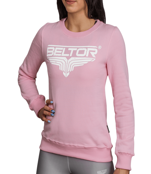 BELTOR BW BLUZA DAMSKA / CREWNECK "GIRL CLASSIC" różowy/pink S B0975 *