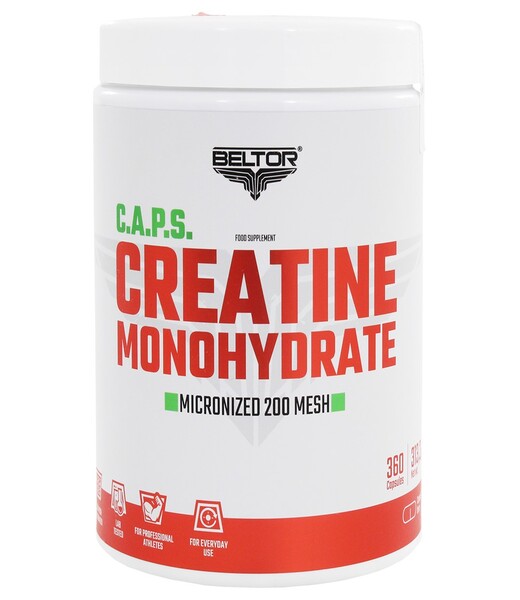 BELTOR CREATINE MONOHYDRATE CAPS  360 kaps.  B1747 *