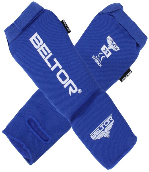 BELTOR OCHRANIACZE GOLENI I ŚRÓDSTOPIA / SHIN INSTEP GUARDS "DEFENDER" niebieski/blue XS B1914