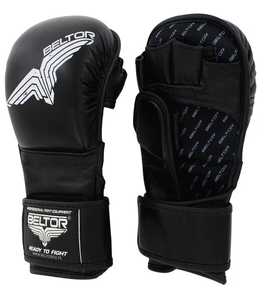 BELTOR RĘKAWICE MMA / MMA GLOVES "TRAINING" S - czarny/black B1121