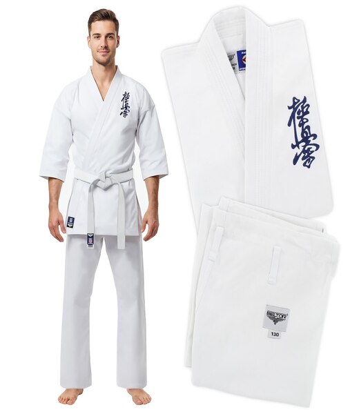 BELTOR KARATE KIMONO / KARATE GI "SENPAI PREMIUM - Kyokushinkai" white/biały 12oz/14oz 150cm B2254