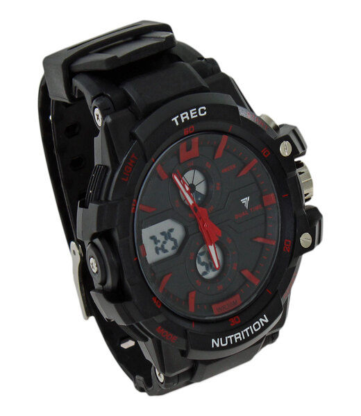 TREC ZEGAREK TIMER 003 CZARNO-CZERWONY